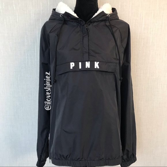 PINK Victoria's Secret Jackets & Blazers - •Victoria's Secret PINK• Quarter Zip Anorak M/L